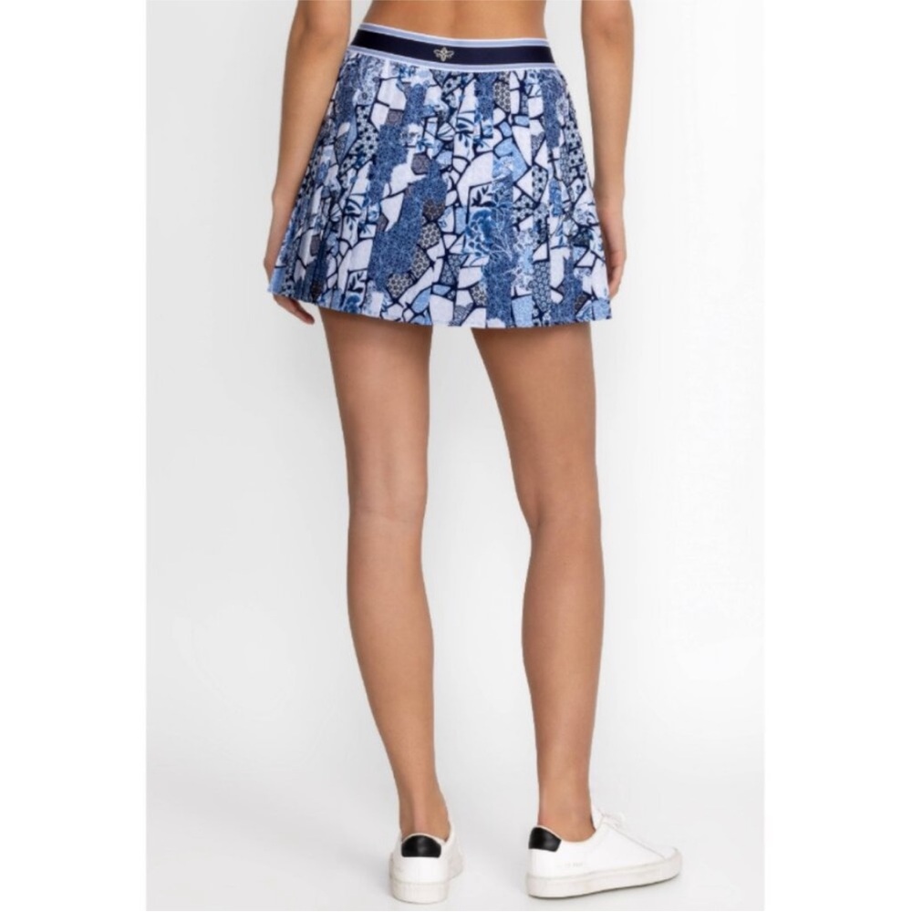 New Johnny Was Bee Active Pleated Tennis Skort Skirt Active Blue Moonlight Glass - Picture 5 of 14